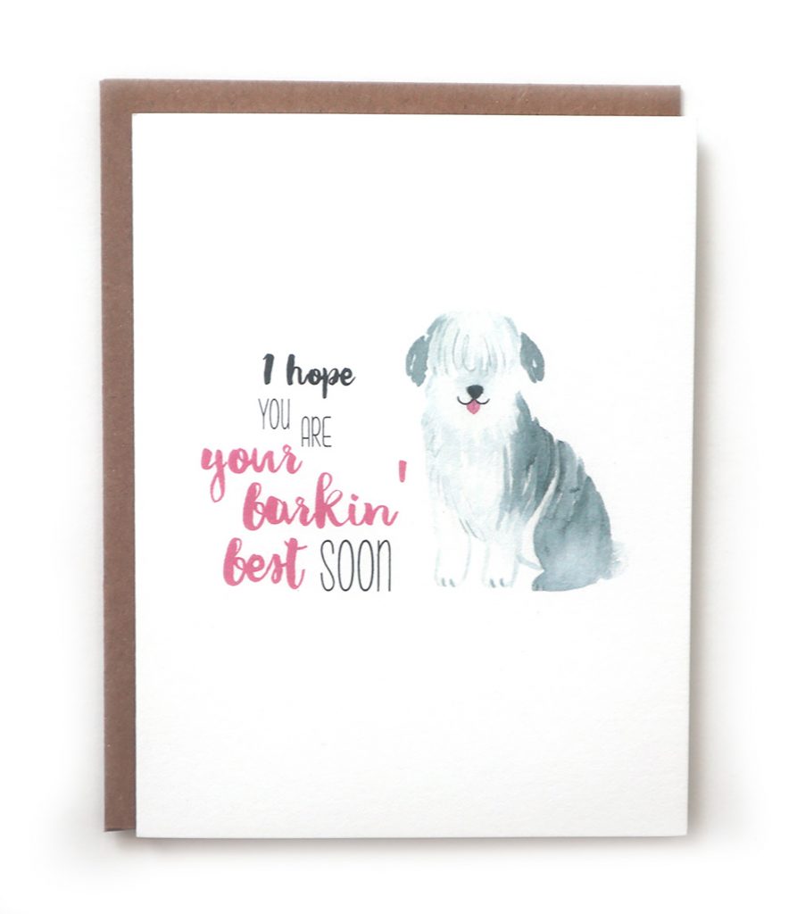 Get Well Soon Sheepdog – Posh Paper Invites